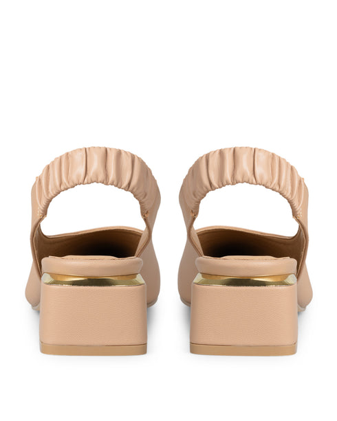 Zapatilla Nude Slingback Tira Resorte 2700CL